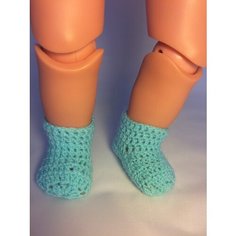 Носки для кукол «MiniFormy» "Нежная бирюза" Длина стопы 5-6 см (Бэби Бон, Куклы, Пупсы)