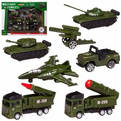 Игровой набор Junfa Боевая сила 6 военных инерционных машинок в коробке