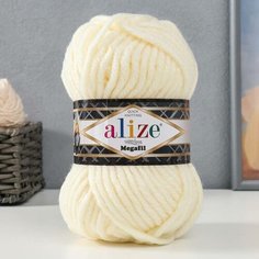 Пряжа "Superlana megafil" 25% шерсть, 75% акрил 55м/100 гр (62) Alize