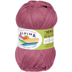 Пряжа Alpina Xenia, 100% мерсеризованный хлопок, 10*50 г, 240 м+-10 м, №316, светло-сиреневый