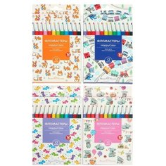 BrunoVisconti Фломастеры 12 цветов BrunoVisconti HappyColor, микс