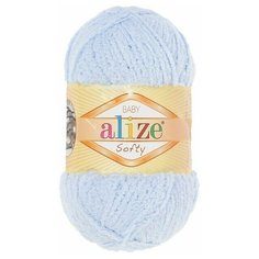 Пряжа "Softy" 100% микрополиэстер 115м/50гр (183 св. голубой) Alize