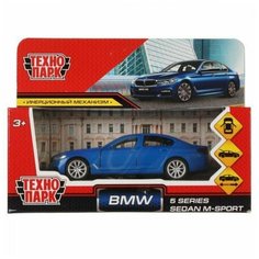 Машина металл. BMW 5-ER Sedan M-Sport 12 см, (откр. двери, багаж, син,) в коробке Технопарк