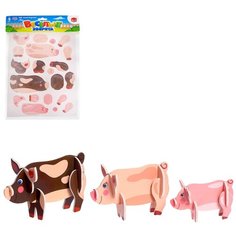 3D конструктор UNICON "Весёлые зверята, свиньи" нет бренда