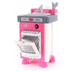 Игровой набор Посудомоечная машина, детская, с мойкой, с аксессуарами, на батарейках, в коробке. Ярик