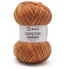 Пряжа для вязания Astra Premium Карелия носочная (Karelia sock), 100г, 400м (75% шерсть, 25% нейлон) (1001), 2 мотка