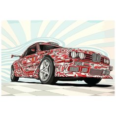Картина по номерам на холсте Авто красочный бумер - 8060 Г 60x40