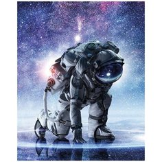 Картина по номерам на холсте 40х50. Прикосновение к Вселенной Цветной