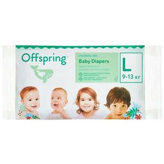 Подгузники OFFSPRING TRAVEL PACK L 9-13 кг 3шт. 3 расцветки