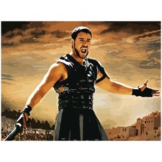 Картина по номерам на холсте гладиатор воин - 1216