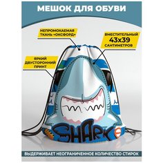 Мешок для сменной обуви Homepick 39х43 см Akula_blue/32826/