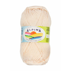 Пряжа ALPINA "ANABEL" 100% мерсеризованный хлопок 10 шт. х50г 120м №005 бежево-розовый