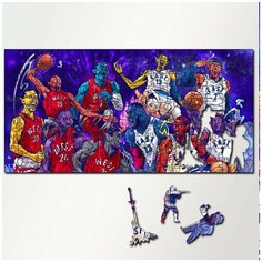 Пазл из дерева с фигурками, 230 деталей, 46х23 см игры NBA 2005 NBA 2005, нба 2005, спортивный симулятор, баскетбол, Sega, 16 bit, ретро - 5523 Creative Wood