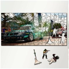 Пазл из дерева с фигурками, 230 деталей, 46х23 см игры Grid Grid, Грид, автосимулятор, автогонки, машины, гонки, PS, Xbox, PC, Switch - 5353 Puzzle Wood