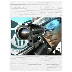 Картина по номерам на холсте игра Ghost Recon Advanced Warfighter 2 (PS, Xbox, PC, Switch) - 9785 Г 30x40