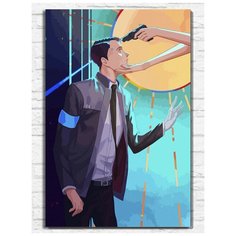 Картина по номерам на холсте игра Detroit become human - 9555 В 60x40