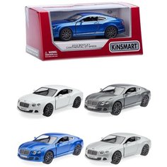 Металлическая машинка Kinsmart 1:38 2012 Bentley Continental GT Speed KT5369W, инерционная в коробке / Микс