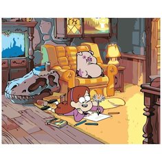 Картина по номерам на холсте с подрамником ЖПН "Gravity Falls Гравити Фолз: Мейбл и Пухля 3" Раскраска 40x50 см, Мультфильмы Аниме