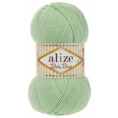 Пряжа ALIZE BABY BEST (Alize), салат - 41, 10% бамбук, 90% акрил, 5 мотков, 100 г, 240 м.