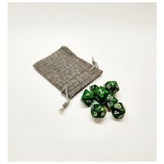 Кости кубики игральные для D&D / Кубики для dungeon and dragons в мешочке Double Hobby