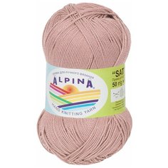 Пряжа ALPINA "SATI" №452 серо-розовый 1 шт. х 50 г 170 м 100% мерсеризованный хлопок альпина сати