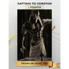 Картина по номерам Анубис / Anubis холст на подрамнике 40*60