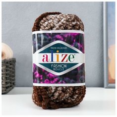ALIZE Пряжа "Fashion boucle" 25% шерсть, 70% акрил, 5% полиамид 35м/100гр (5575 белый с бежевым)