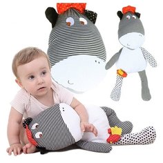Мягкая игрушка подушка обнимашка для детей Зебра Shark Toys