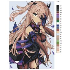 Картина по номерам Z-157 " Фишль - Genshin Impact( Геншин Импакт)" 50x70 Brushes Paints