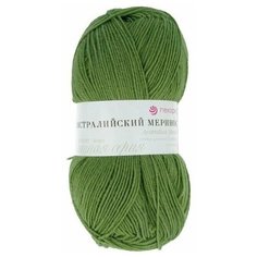 Пряжа Пехорка "Австралийский меринос" - 3 шт, (252-Зеленый горошек), 400м/100г, 95% мериносовая шерсть, 5% акрил