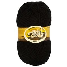 Пряжа Adelia NELLY (02), черный, 5 шт. по 100 г