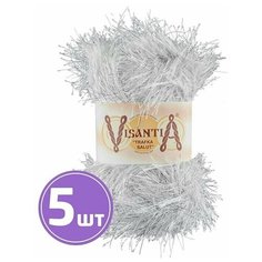 Пряжа VISANTIA TRAFKA SALUT (0065), белый с люрексом под серебро, 5 шт. по 200 г