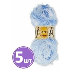 Пряжа VISANTIA TRAFKA (3327), белый/св. голубой/голубой, 5 шт. по 100 г