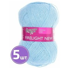 Пряжа Семеновская пряжа Firelight (595), светло-голубой-серебро 5 шт. по 100 г
