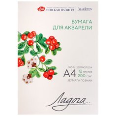 Бумага Невская палитра 29.7 х 21 см 200 г/м², 12 л. белый