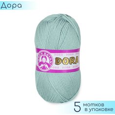 Пряжа Madame Tricote "Dora" №135 Бледно голубой, 100% акрил, 100гр. 240м. 5шт.