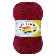 Пряжа ALPINA "BABY SUPER SOFT" 10 шт. в упак. цвет №18 т. красный (BABY SUPER SOFT-№18 т. красный)