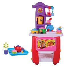 Кухня игровая Hut Kitchen, с набором, 45 предметов, цвет красно-фиолетовый Zarrin Toys