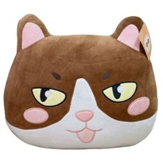 Мягкая игрушка подушка Кошка коричневая 40 см ТОМАТО