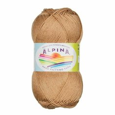 Пряжа ALPINA ORGANICA, ALPINA, св. коричневый - 08, 80% хлопок, 20% лён, 5 мотков, 50 г, 170 м.