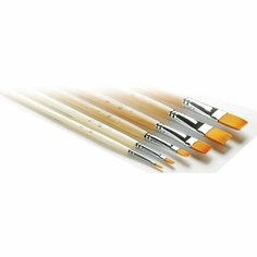 Невская палитра Кисть для акрила синтетика плоская сонет №8 ручка длинная