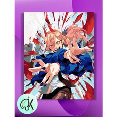 Картина по номерам на холсте Человек-бензопила - Power, 30 х 40 см КУЛЬТУРА ЦВЕТА