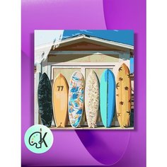 Картина по номерам на холсте Surf camp, 40 х 40 см КУЛЬТУРА ЦВЕТА