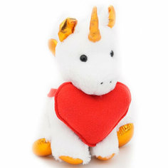 Мягкая игрушка Единорог Юникорн 21/26 см с красным сердцем 081712 Unaky Soft toy