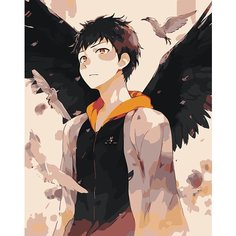 Картина по номерам ЖПН "Аниме Волейбол Haikyu: Юу Нишиноя с крыльями", Раскраска 40x50 см, Аниме