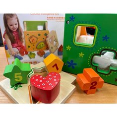 Развивающий куб для детей, сортер, 10 предметов без бренда