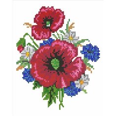 Вышивка бисером картины Маки 18*23см Светлица