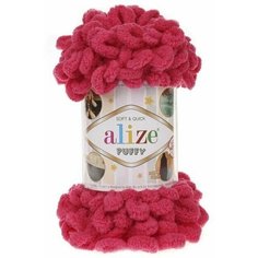 Пряжа Alize Puffy 100 г 9,2 м (100% микрополиэстер) 1 шт, цвет 149 fuchsia (фуксия)