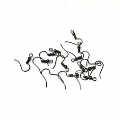 Основы изготовления серег (швензы), цвет - воронёная сталь, 18х19мм, 20 штук (10 пар) Нет бренда