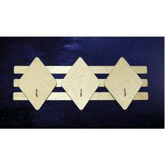 Заготовка. Вешалка 3 крючка Ромбы 20 х 10 см 46259 Созвездие